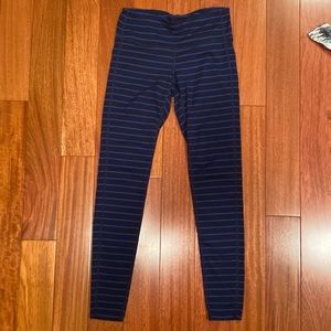 Athleta  blue striped leggings